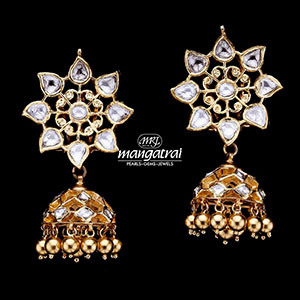 Delicate Uncut Diamond Jhumka