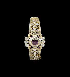 Beautiful Uncut Diamond with Ruby Bracelet