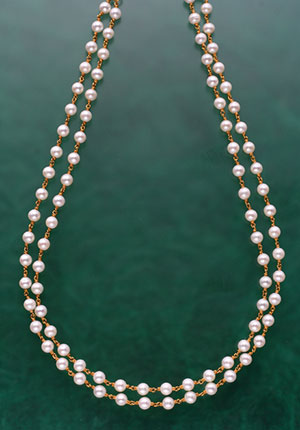 Pearls with Gold Classic Taarmala