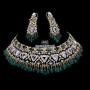 Exotic Diamond and Emerald Choker