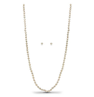White Baroque Pearl Necklace Set