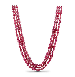 Real Ruby Beads Necklace