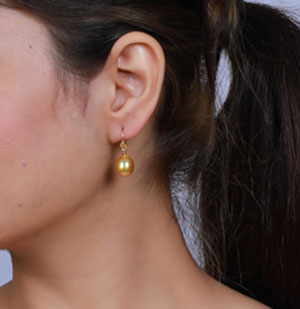 Gorgeous Gold with Pearl Drop Earrings Mangatrai Pearls Jewellers