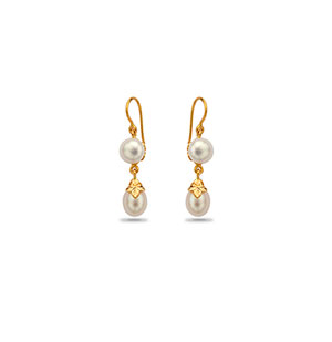 Gold with Pearl Earrings
