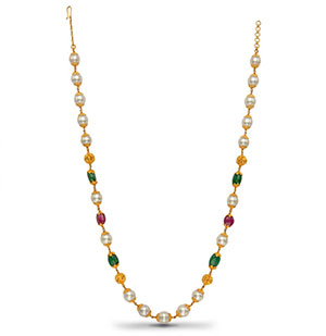 Pearl gold jewellery designs on sale with price