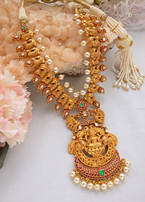 EXTREMELY INTRICATE LAXMI NECKLACE