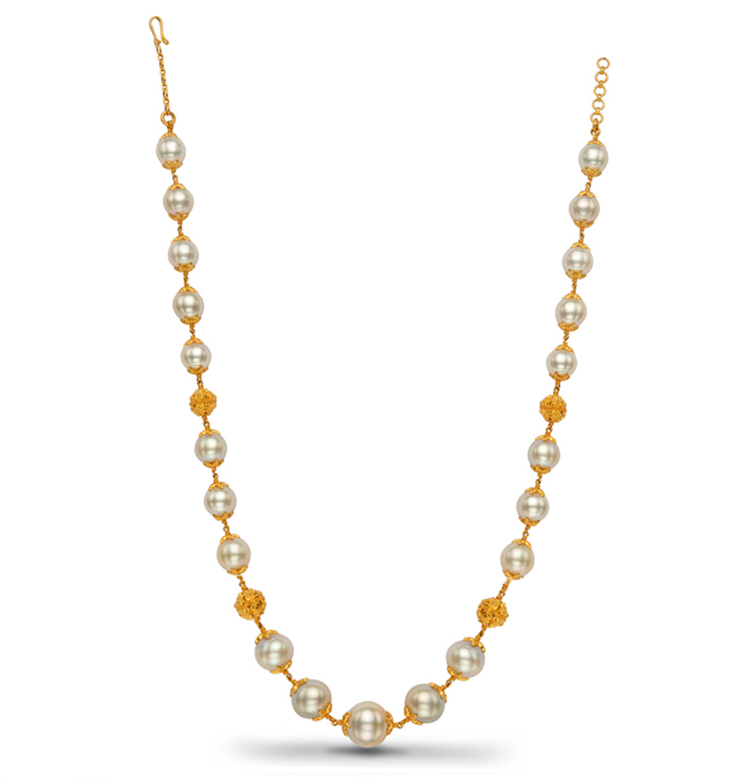 Beautiful South Sea Pearl Gold Necklace