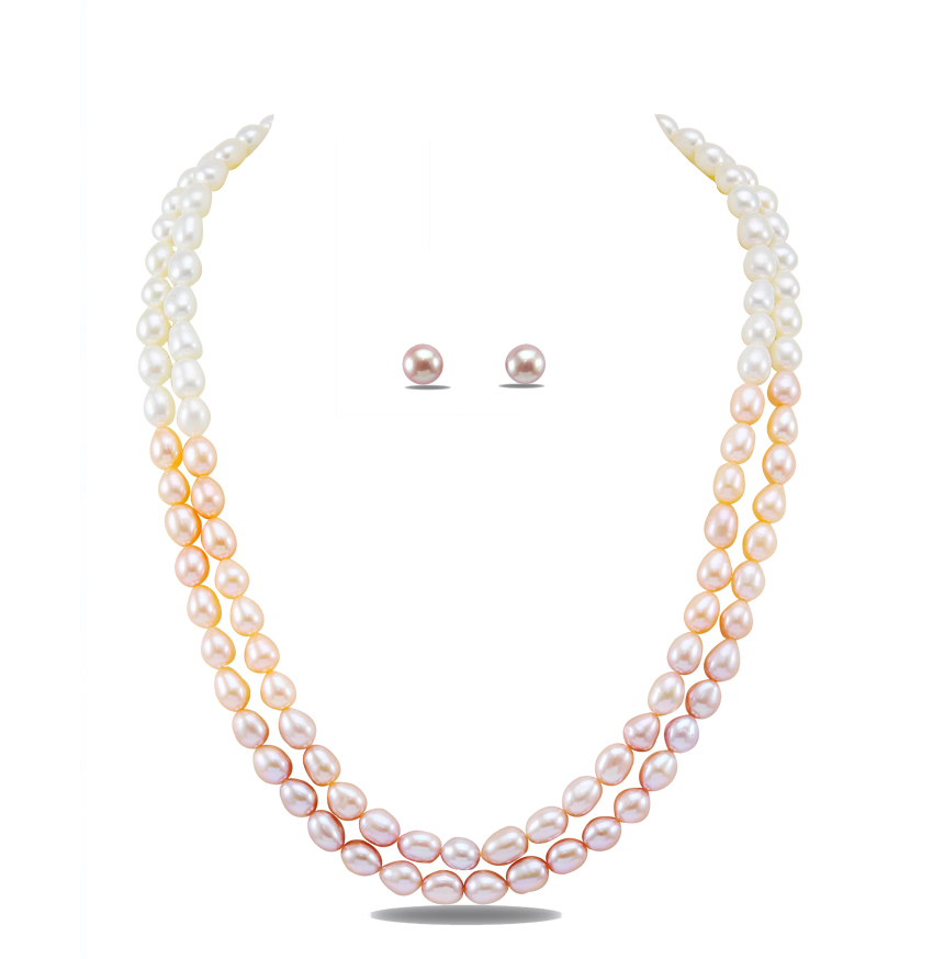 Superior Multicolour Pearls Necklace Set