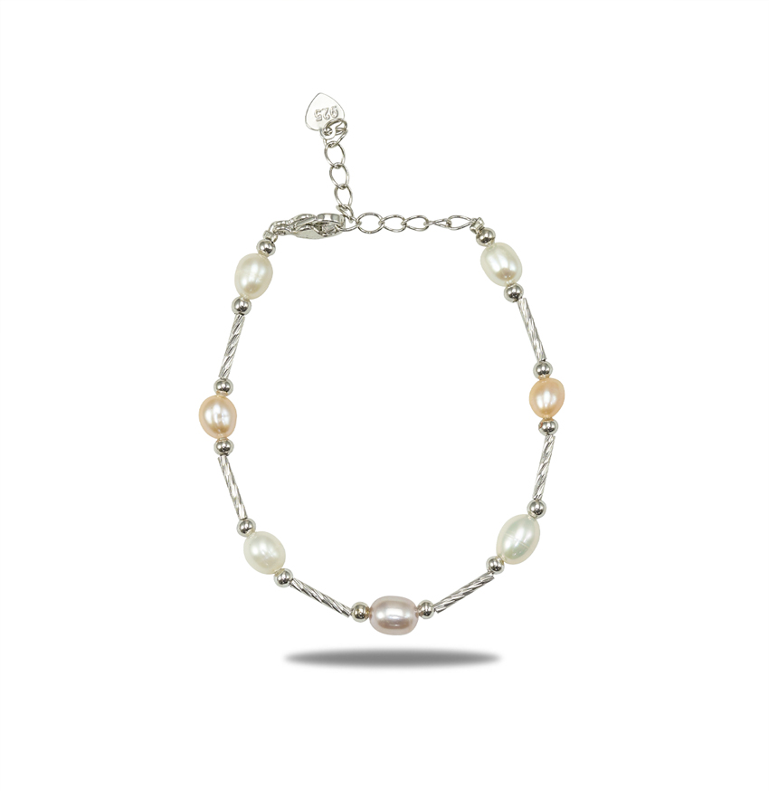 Classic Oval Multicolor Pearl Bracelet