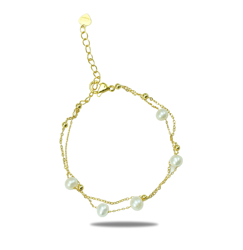 Beautiful White Round Pearl Bracelet